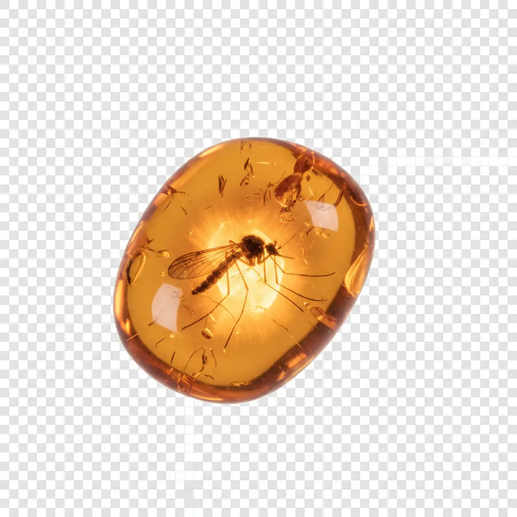 A glowing piece of amber